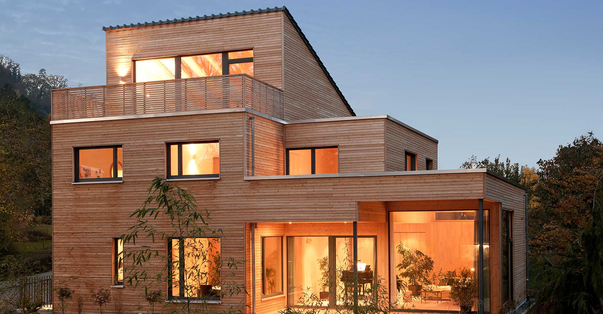 Modernes Designhaus aus Holz